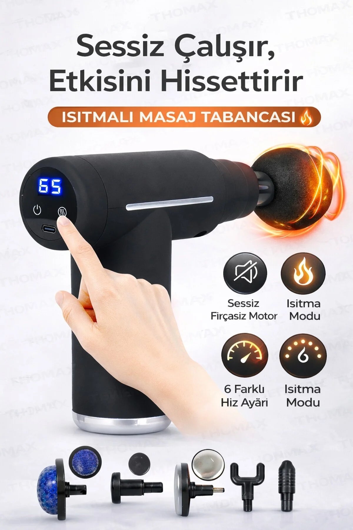 Sıcak Soğuk Terapili & Kas Ağrısı Giderici Sıcak Masaj Tabancası